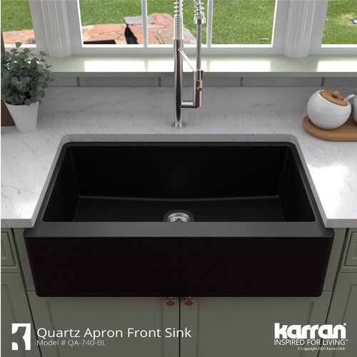 Karran Farmhouse Apron Front Quartz Composite 34 X 21 1 4 Single